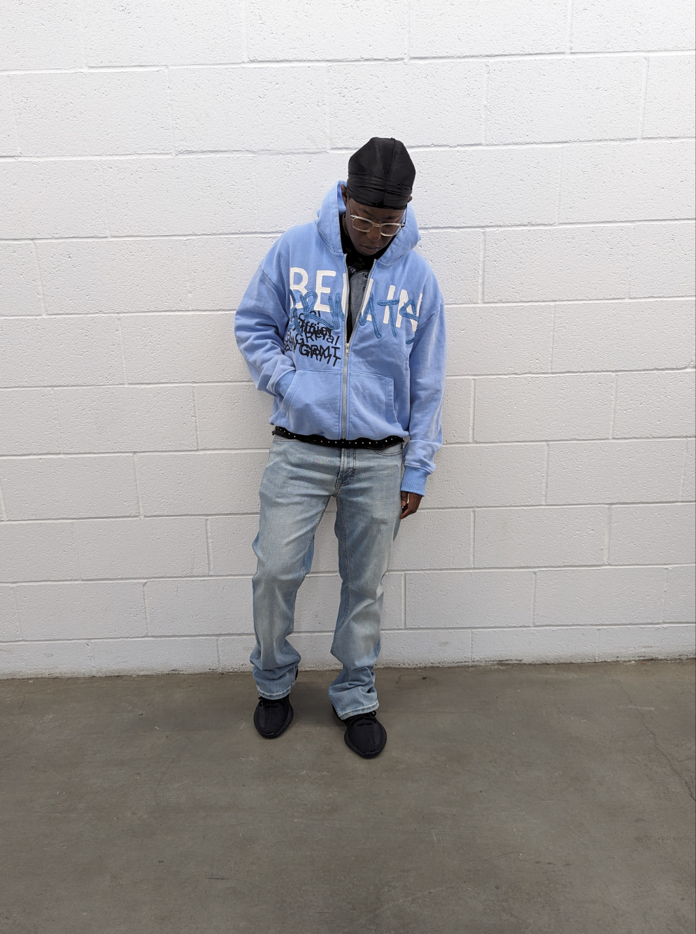 Blue Oversized Zip